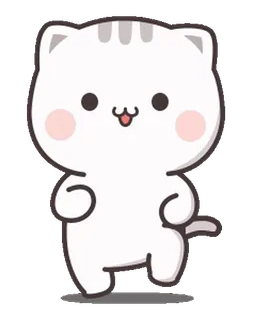 ⭐️ cat, sticker, cute, cartoon, kawaii, animal telegram sticker