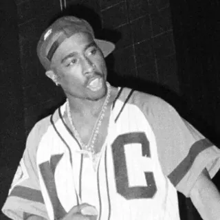 😮 Tupac Shakur Rappeur, Musique, Artiste, 2Pac whatsapp sticker