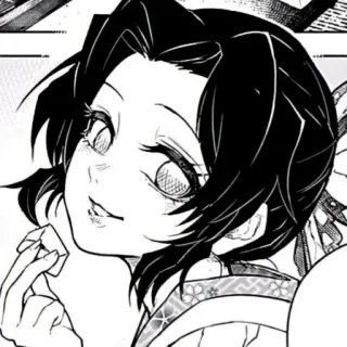 😊 Kanae Kocho Demon Slayer Kanae Kocho, Demon Slayer, Anime, Manga, Character, Black hair, Smiling telegram sticker