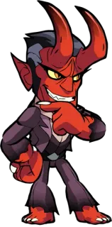 🤔 diable, personnage, rouge, dessin animé, cornes, costume whatsapp sticker