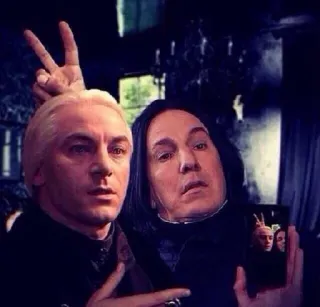 ✌️ Severus Snape Harry Potter selfie, Harry Potter, Snape, Malfoy, hòa bình telegram sticker