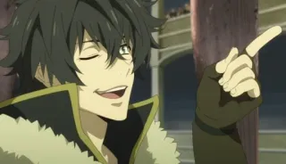 ❤️‍🔥 Naofumi Iwatani Rising of the Shield Hero アニメ, キャラクター, 男性, 指差し, ウインク, 盾の勇者の成り上がり, ナオフミ telegram sticker