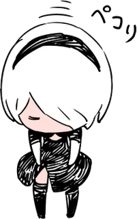🙏 ペコリ アニメ, ちび, かわいい, マンガ telegram sticker