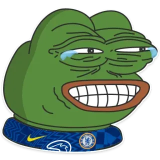 🤣 Pepe the Frog 페페 더 프로그, 밈, 인터넷 밈, 개구리, 첼시, 첼시 FC, 축구 telegram sticker