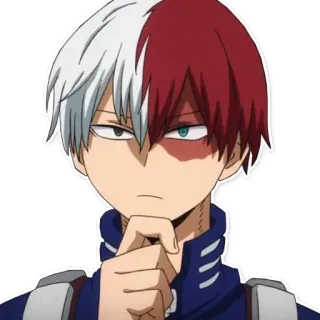 🤔 Shoto Todoroki My Hero Academia anime, my hero academia, shoto todoroki, character, manga telegram sticker
