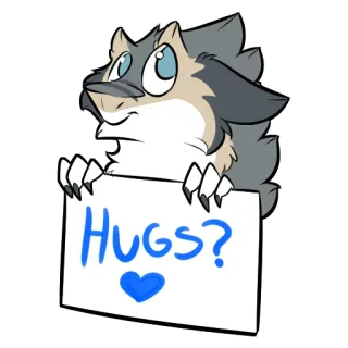 👐 HUGS? hugs, cute, cartoon, animal, love, friendly telegram sticker