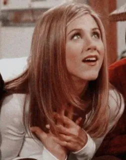 🦞 Jennifer Aniston Friends série télé, Friends, Jennifer Aniston, Rachel Green, actrice, portrait telegram sticker