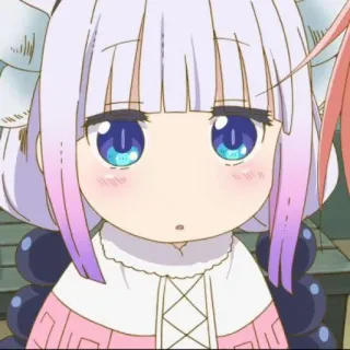 🍥 Kanna Kamui Miss Kobayashi's Dragon Maid Anime, Kanna, Miss Kobayashis Drachenmädchen, Drache, süß telegram sticker