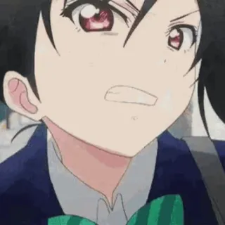 🎈 Anime, Cartoon, Mädchen, Wütend, Schuluniform telegram sticker