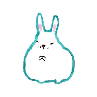 😏 кролик, зайчик, милый, животное, рисунок, иллюстрация telegram sticker