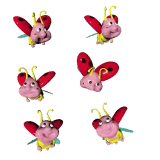 🐞 Bicho, Dibujo animado, Insecto, Volador, Mono, Divertido whatsapp sticker