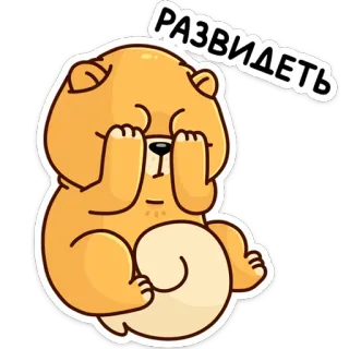 🙈 РАЗВИДЕТЬ urso, desenho animado, ver, desviar o olhar, desver telegram sticker