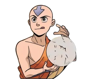🌪️ Aang Avatar: The Last Airbender Cartoon, Aang, Avatar, Der Herr der Elemente, Luftbändigen, Wasser, Erde, Feuer whatsapp sticker