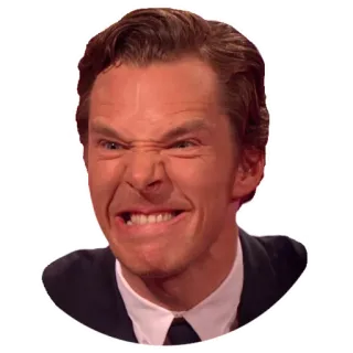 🥴 face, funny, expression, Benedict Cumberbatch, actor, celebrity telegram sticker