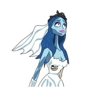 👰 Emily Corpse Bride 卡通, 动画, 新娘, 尸体, 电影, 角色 whatsapp sticker