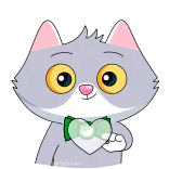 ❤️ แมว, หัวใจ, สัตว์, น่ารัก, การ์ตูน telegram sticker