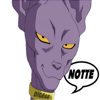 🛌 NOTTE kreskówka, postać, naklejka, włoski, noc telegram sticker