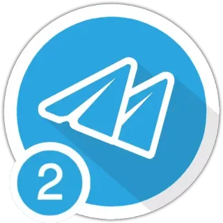 💙 2 종이 비행기, 전보, 메시지, 알림, 읽지 않은 메시지, 파란색 아이콘, 소셜 미디어 whatsapp sticker