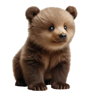 🌍 bear cub, animal, cute, brown bear, mammal telegram sticker