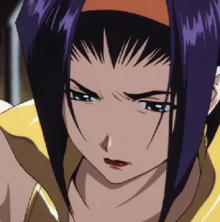 🥺 Faye Valentine Cowboy Bebop Anime, Faye Valentine, Cowboy Bebop, Mujer, Dibujos animados telegram sticker