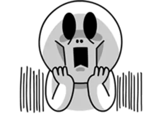 😱 в шоке, испуганный, призрак, сюрприз, реакция, эмодзи whatsapp sticker