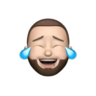 😂 emoji, rindo, chorando, alegria, memoji, rosto, expressão, feliz whatsapp sticker