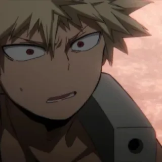 😶 Bakugo Katsuki My Hero Academia アニメ, 漫画, 僕のヒーローアカデミア, 爆豪勝己, 怒り, アニメキャラ telegram sticker