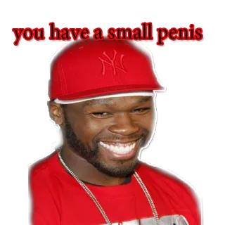 🍆 50 Cent you have a small penis 50 Cent, Diss, Belediging, Meme telegram sticker