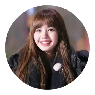 ❤️ Lisa Lisa, Blackpink, K-pop, Idolka, Piosenkarka, Uśmiechnięta, Kobieta, Gwiazda telegram sticker