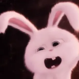 🐰 Snowball The Secret Life of Pets coelho, coelhinho, fofo, animal, animal de estimação, desenho animado whatsapp sticker