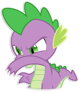 👿 Spike My Little Pony dragon, spike, my little pony, cartoon, character, animated telegram sticker