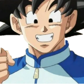 😁 Goku Dragon Ball 애니메이션, 캐릭터, 미소, 손오공 telegram sticker