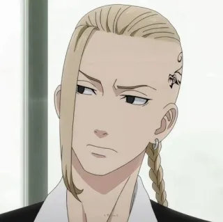 🐉 Ken Ryuguji Tokyo Revengers anime, tokyo revengers, ken ryuguji, draken, biondo, tatuaggio telegram sticker