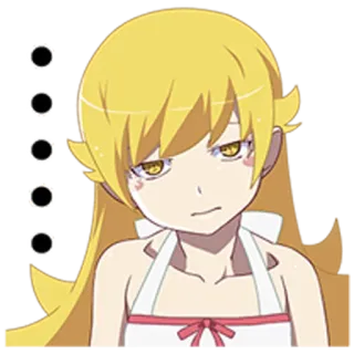 💬 Shinobu Oshino Monogatari Anime, Carino, Ragazza, Vampiro, Monogatari, Shinobu Oshino telegram sticker