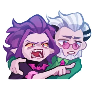🦇 desenho animado, raiva, apontando telegram sticker