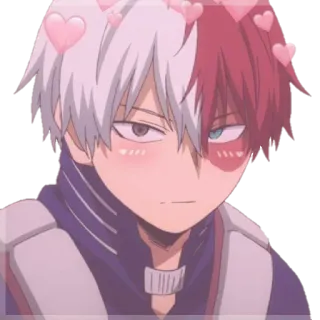 🙈 Shoto Todoroki My Hero Academia Anime, My Hero Academia, Shoto Todoroki, Herzen, Süß, Manga, Cartoon whatsapp sticker