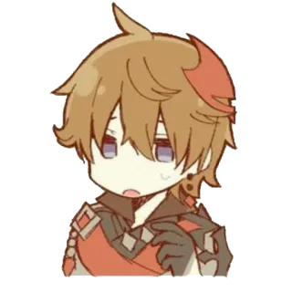 😰 Tartaglia Genshin Impact Anime, Jeu, Genshin Impact, Tartaglia, Childe whatsapp sticker