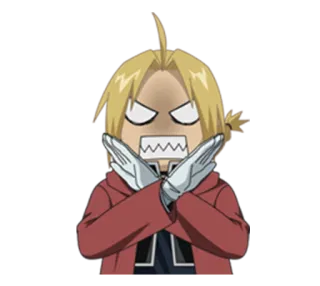 ❌ Edward Elric Fullmetal Alchemist Anime, Manga, Charakter, Fullmetal Alchemist, Edward Elric telegram sticker