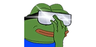 😎 Pepe the Frog Pepe, frog, sunglasses, internet meme telegram sticker