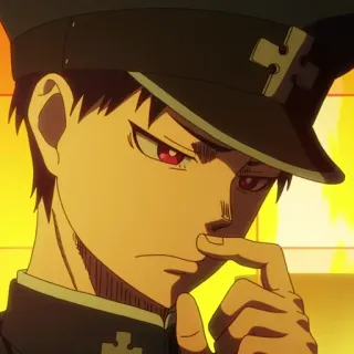 🔥 Shinra Kusakabe Fire Force Anime, Personagem, Fogo, Sério, Shinra Kusakabe telegram sticker