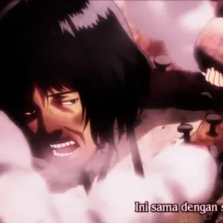 😒 Ini sama dengan s Anime, L'Attacco dei Giganti, Urla, Azione, Violenza, Shonen whatsapp sticker