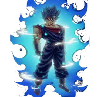 😐 Goku Goku, anime, super saiyan, illustration, character telegram sticker