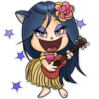 Kitty The Witch telegram stickers