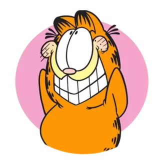 😁 Garfield cat, orange, cartoon, comics, garfield, funny whatsapp sticker
