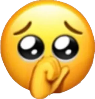 🥺 emoji, suppliant, triste, grands yeux, mignon, émotionnel telegram sticker