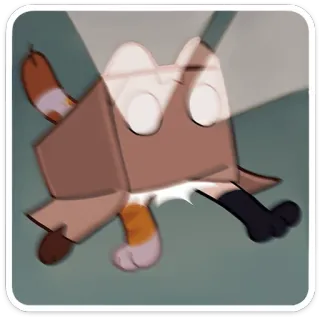 😱 cat, box, animal, funny, cute, sticker telegram sticker