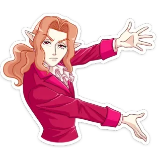 🙌 cartoon, vampire, character, anime, sticker telegram sticker