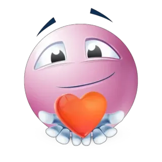 ❤ emoji, heart, love, affection, cartoon, emoticon, digital art telegram sticker