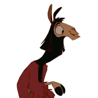 🙂 Kuzco The Emperor's New Groove lhama, Disney, animação, desenho animado, A Nova Onda do Imperador, Kuzco telegram sticker