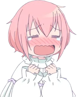 😭 anime, płacz, smutny, kawaii, kreskówka telegram sticker